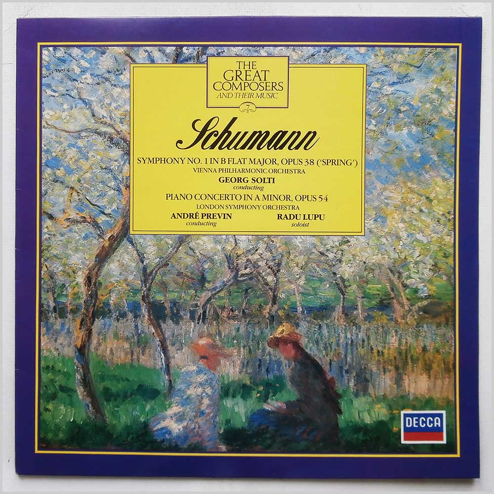Schumann, London Symphony Orchestra, Andre Previn, Radu Lupu  - Schumann: Symphony No.1 in B Flat Major, Opus 38 (Spring) with Piano Concerto in A Minor, Opus 54  (410 484-1) 