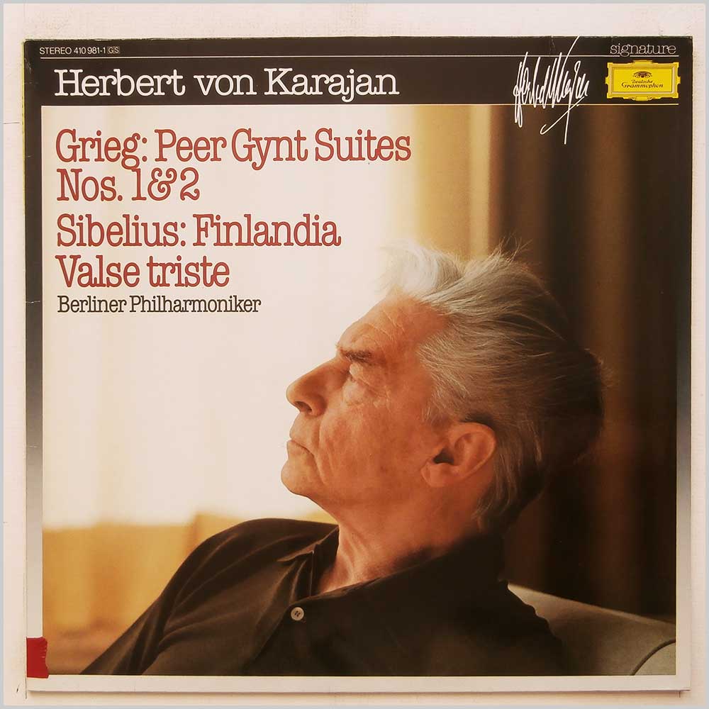 Herbert Von Karajan, Berliner Philharmoniker - Greig: Peer Gynt Suites Nos. 1 and 2, Sibelius: Finlandia Valse Triste  (410 981-1) 