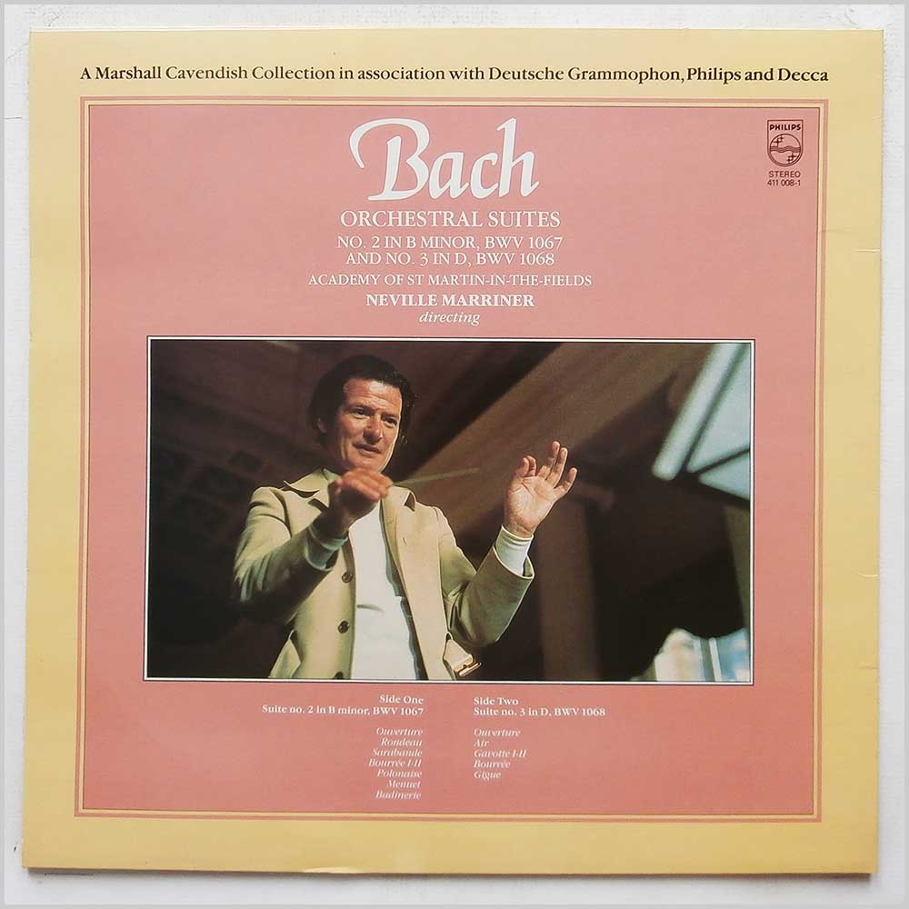 Bach, Academy Of St Martin-in-the-Fields, Neville Marriner - Bach: Orchestral Suites Nos 2 in B Minor, BWV 1067 and No.3 in D, BWV 1068  (411 008-1) 
