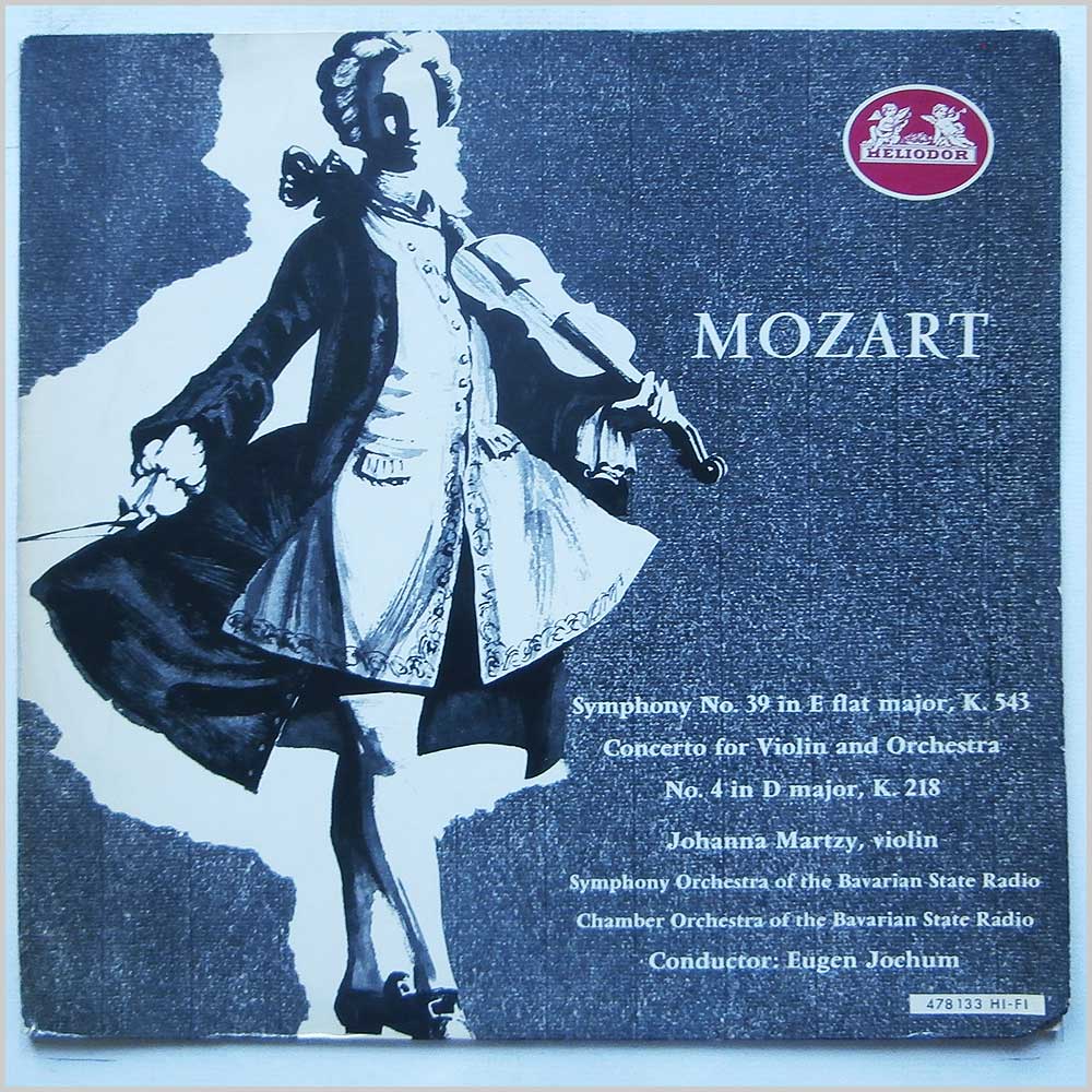 Eugen Jochum, Chamber Orchestra Of The Bavarian State Radio - Mozart: Symphony No. 39 in E Flat Major, K. 543, Conterto For Violin and Orchestra No. 4 in D Major, K. 218  (478 133) 