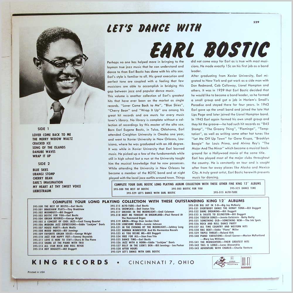 Earl Bostic - Let's Dance With Earl Bostic  (529) 