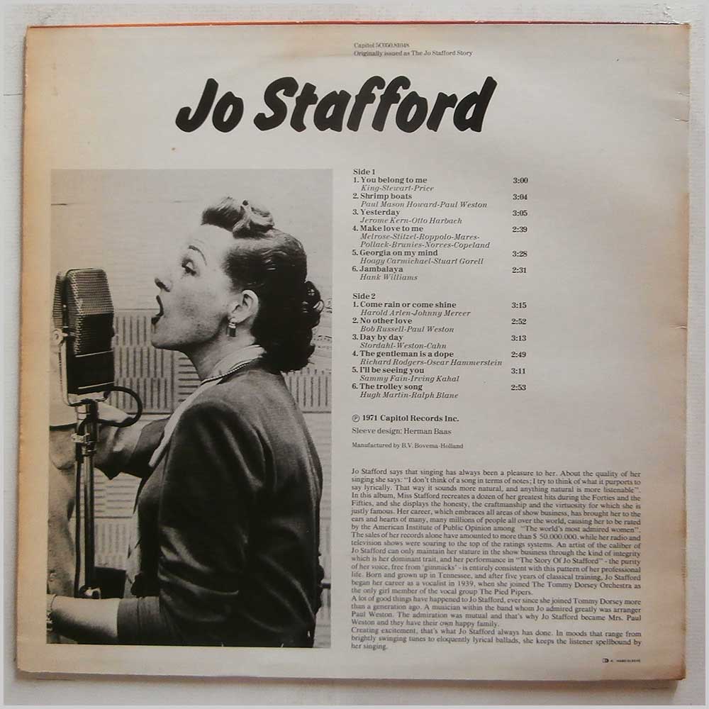 Jo Stafford - Star Of The Fifties  (5C 052-81048) 