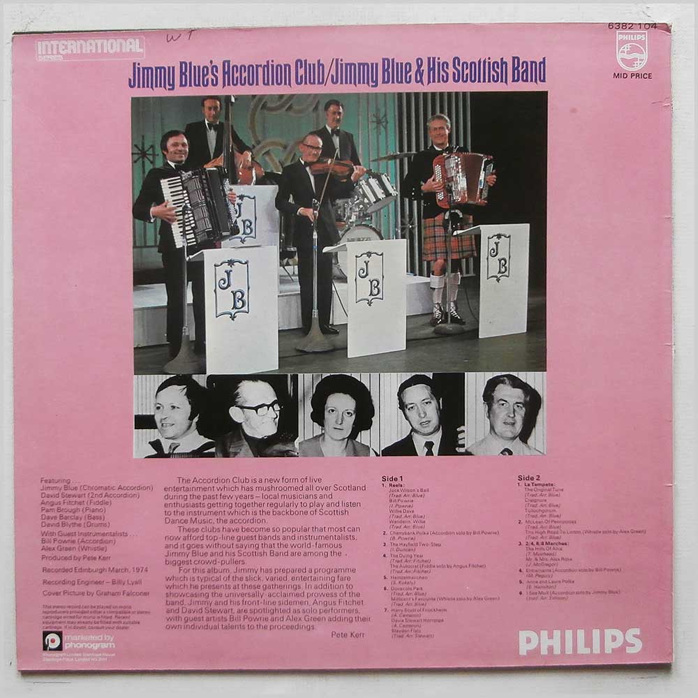 Jimmy Blue and His Scottish Band - Jimmy Blue's Accordion Club  (6382 104) 