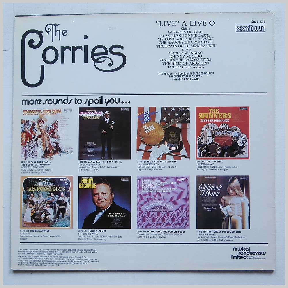 The Corries - Live A Live O  (6870 539) 