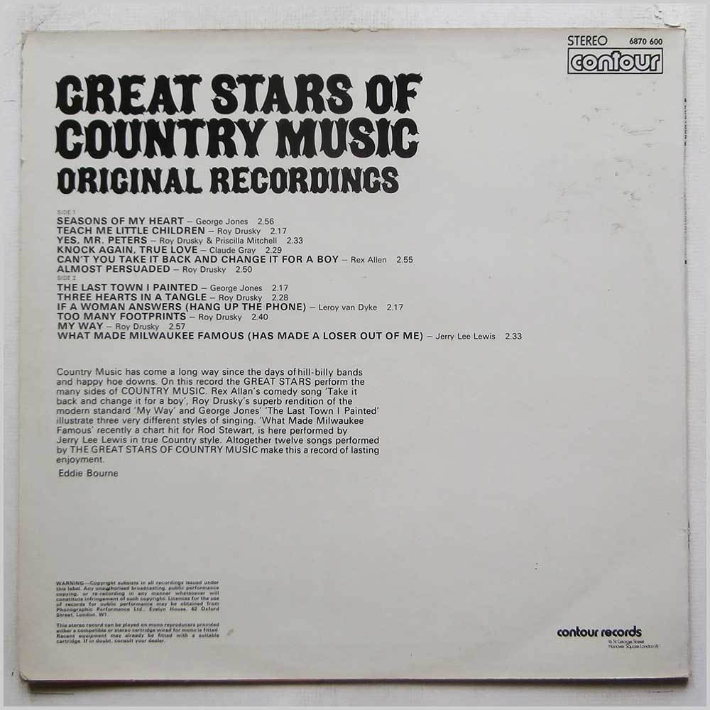 Various - Great Stars Of Country Music  (6870 600) 