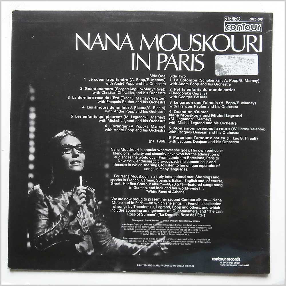 Nana Mouskouri - Nana Mouskouri In Paris  (6870 609) 