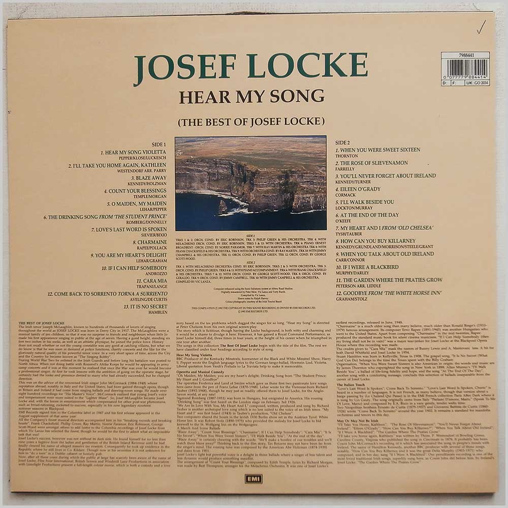Josef Locke - Hear My Song (The Best Of Josef Locke)  (7988441) 