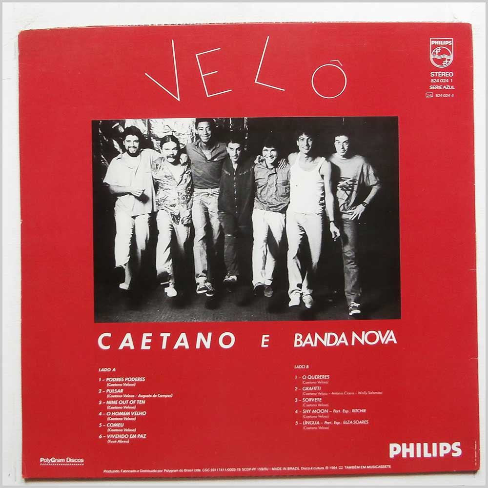 Caetano Veloso e Banda Nova - Velo  (824 024 1) 