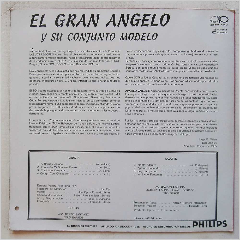 El Gran Angelo Y Su Conjunto Modelo - Juan Pachanga  (8265901) 