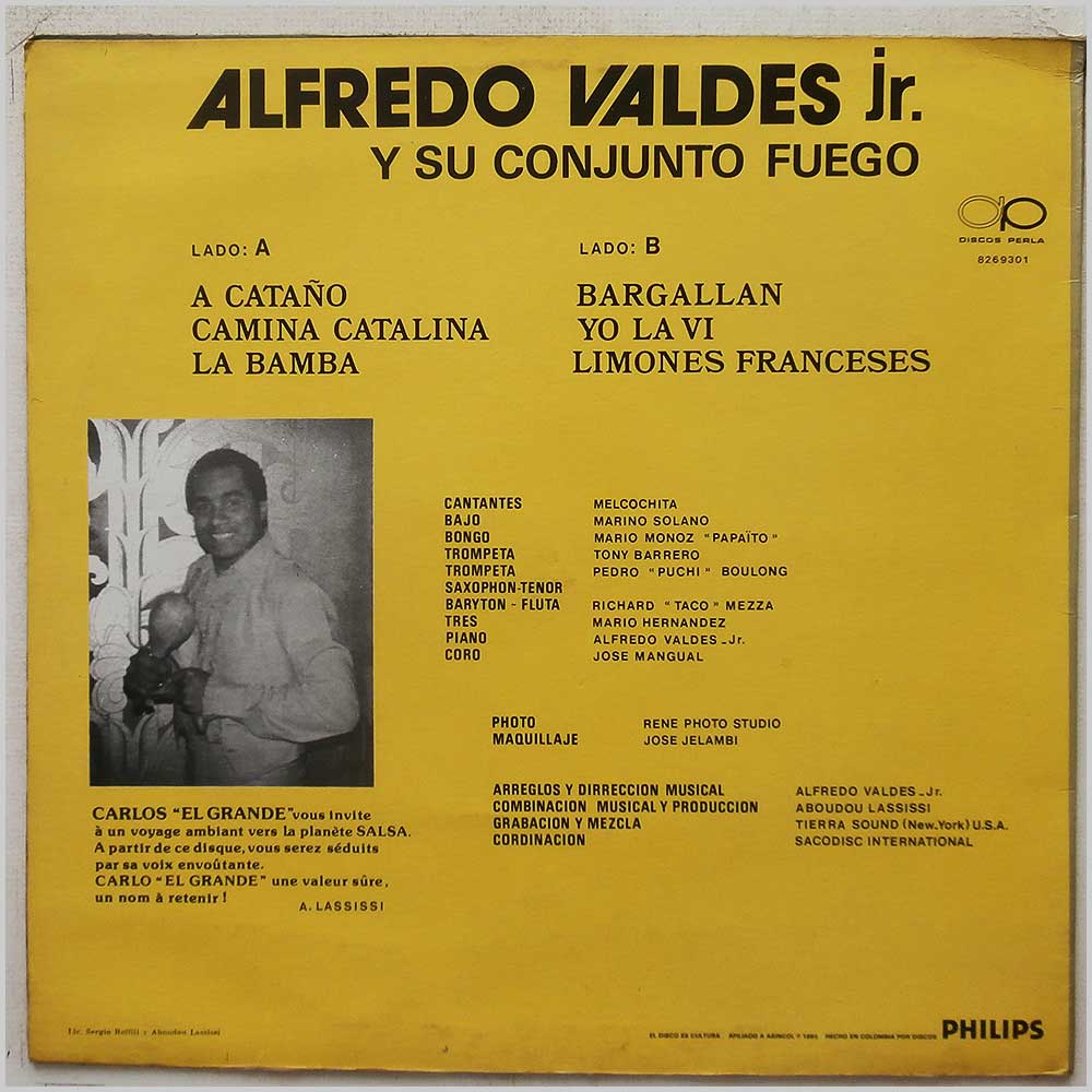 Alfredo Valdes Jr. y Su Conjunto Fuego - A Catano  (8269301) 