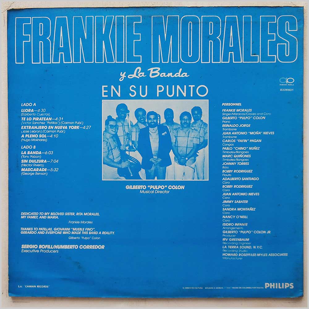 Frankie Morales y La Banda - En Su Punto  (832693 1) 