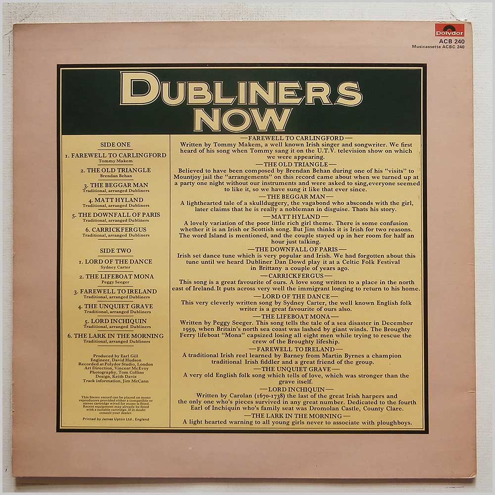 The Dubliners - Now  (ACB 240) 