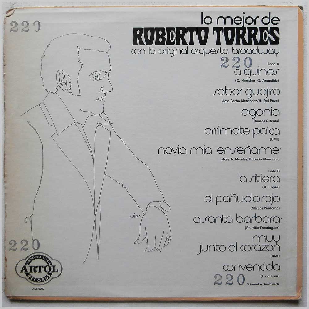 Roberto Torres, La Original Orquesta Broadway - Lo Mejor De Roberto Torres Con La Original Orquesta Broadway  (ACS 6002) 