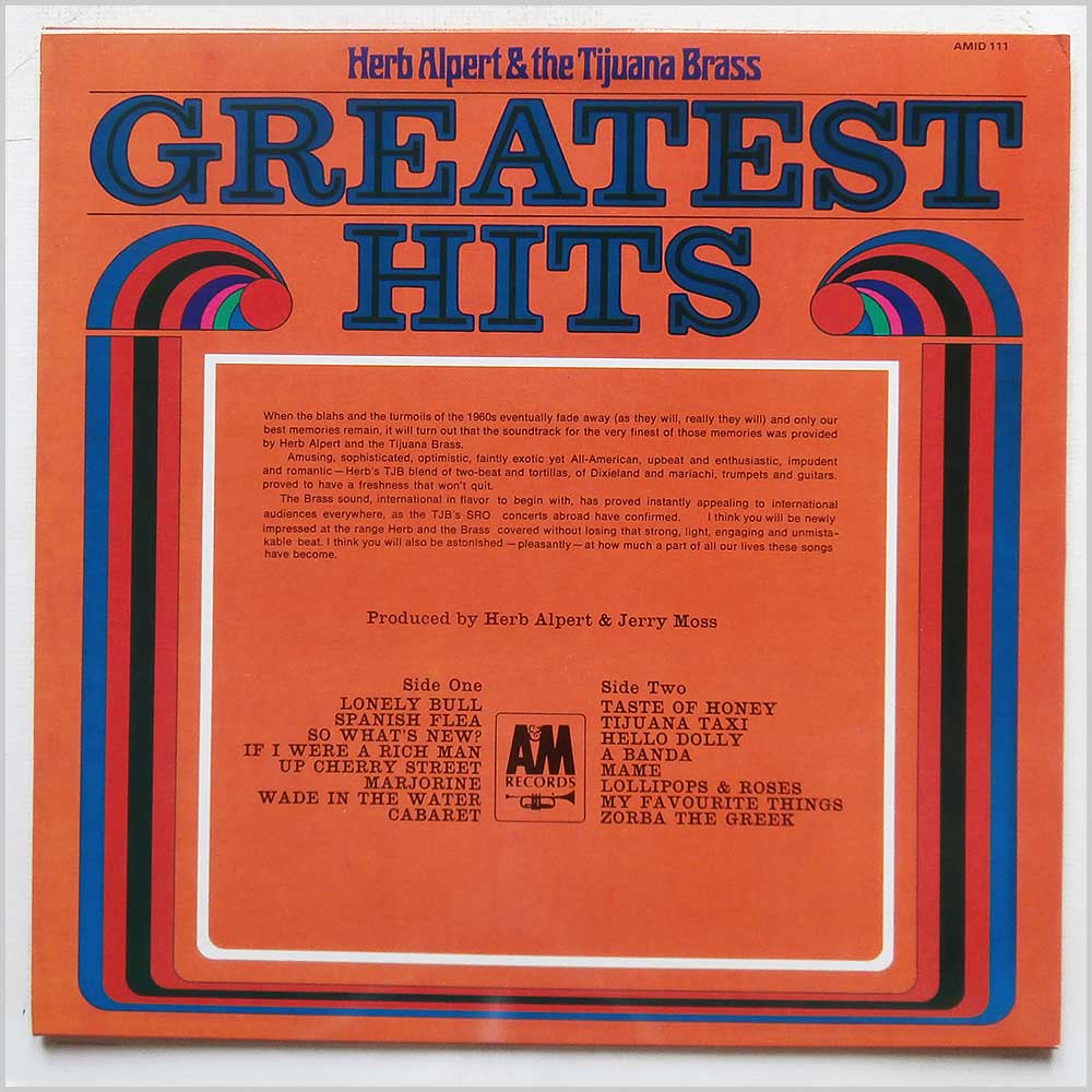 Herb Alpert and The Tijuana Brass - Greatest Hits  (AMID 111) 
