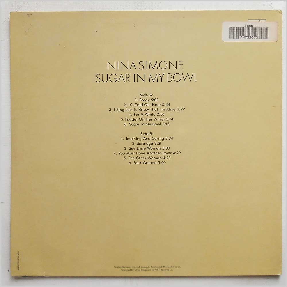 Nina Simone - Sugar In My Bowl  (ANT 22032) 