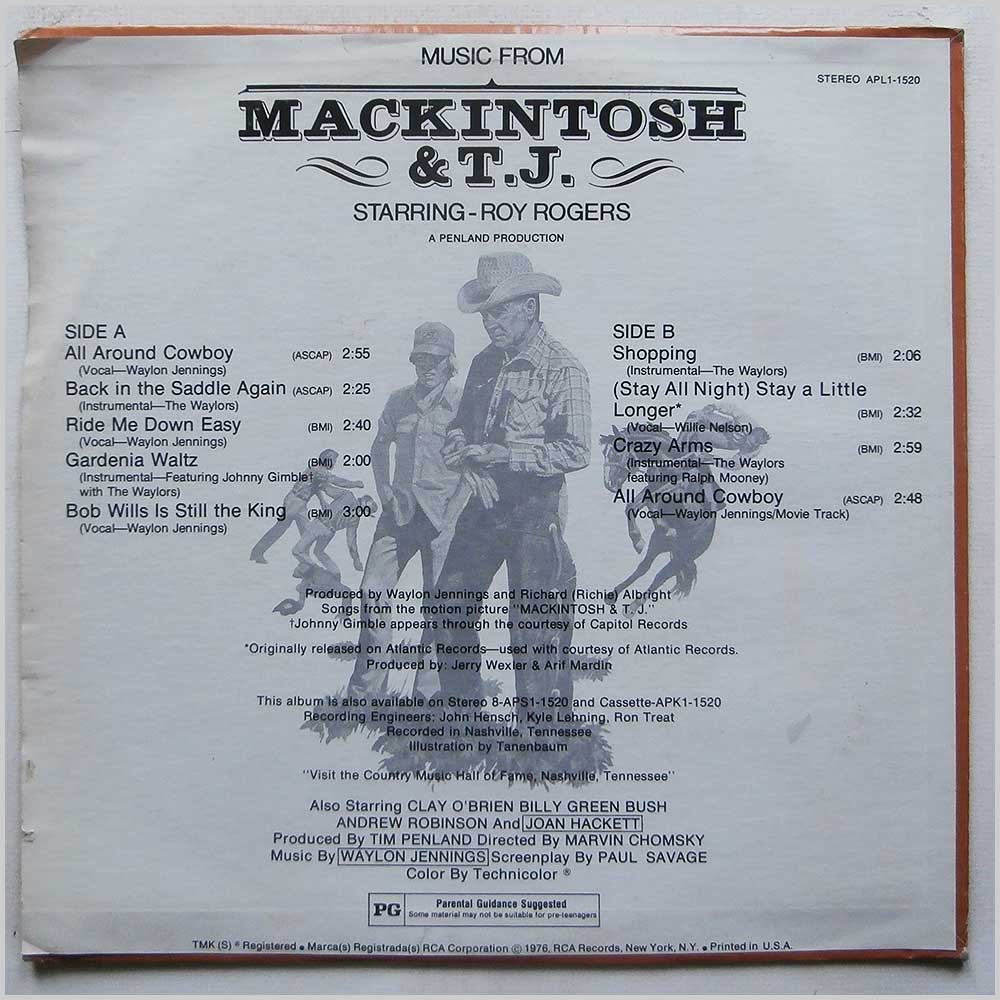 Various - Music From Mackintosh and T.J. Starring Roy Rogers  (APL1-1520) 