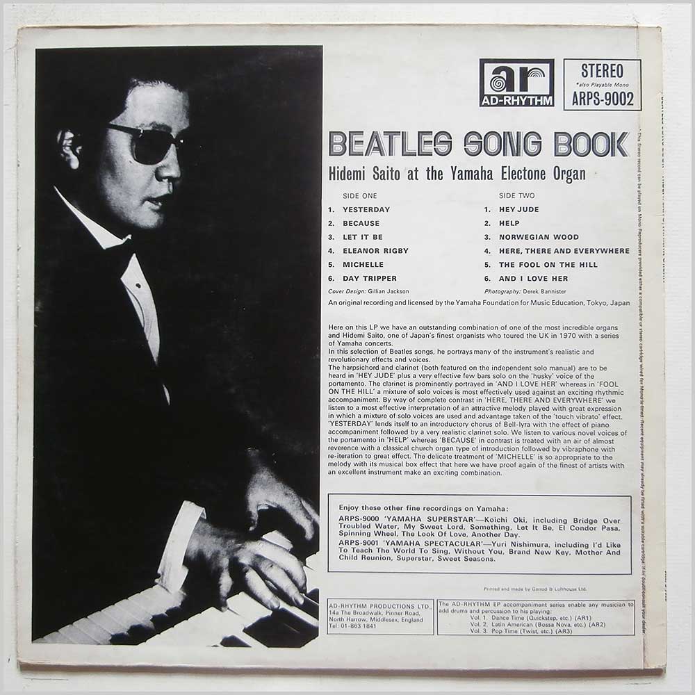Hidemi Saito - Beatles Song Book  (ARPS-9002) 