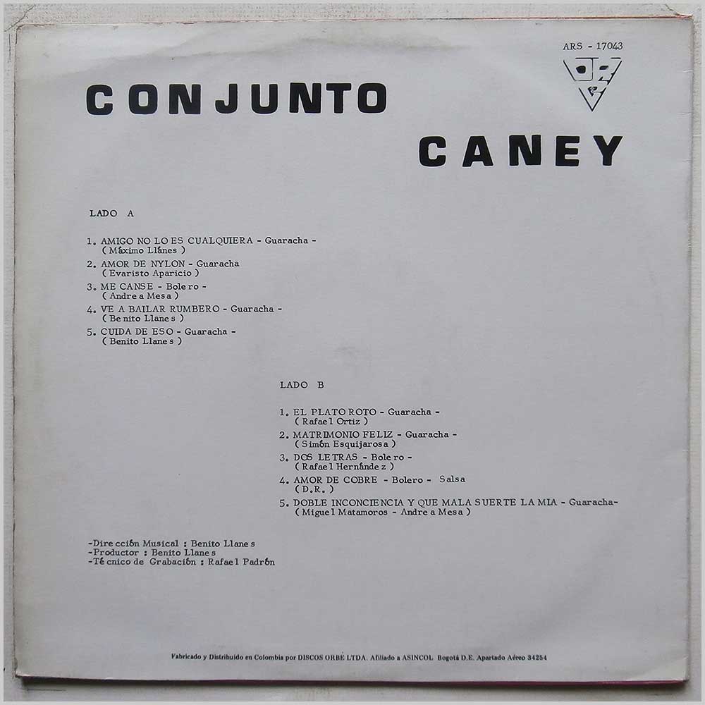 Conjunto Caney - Desde Cuba Con Ritmo: Ve A Bailar Rumbero  (ARS-17043) 