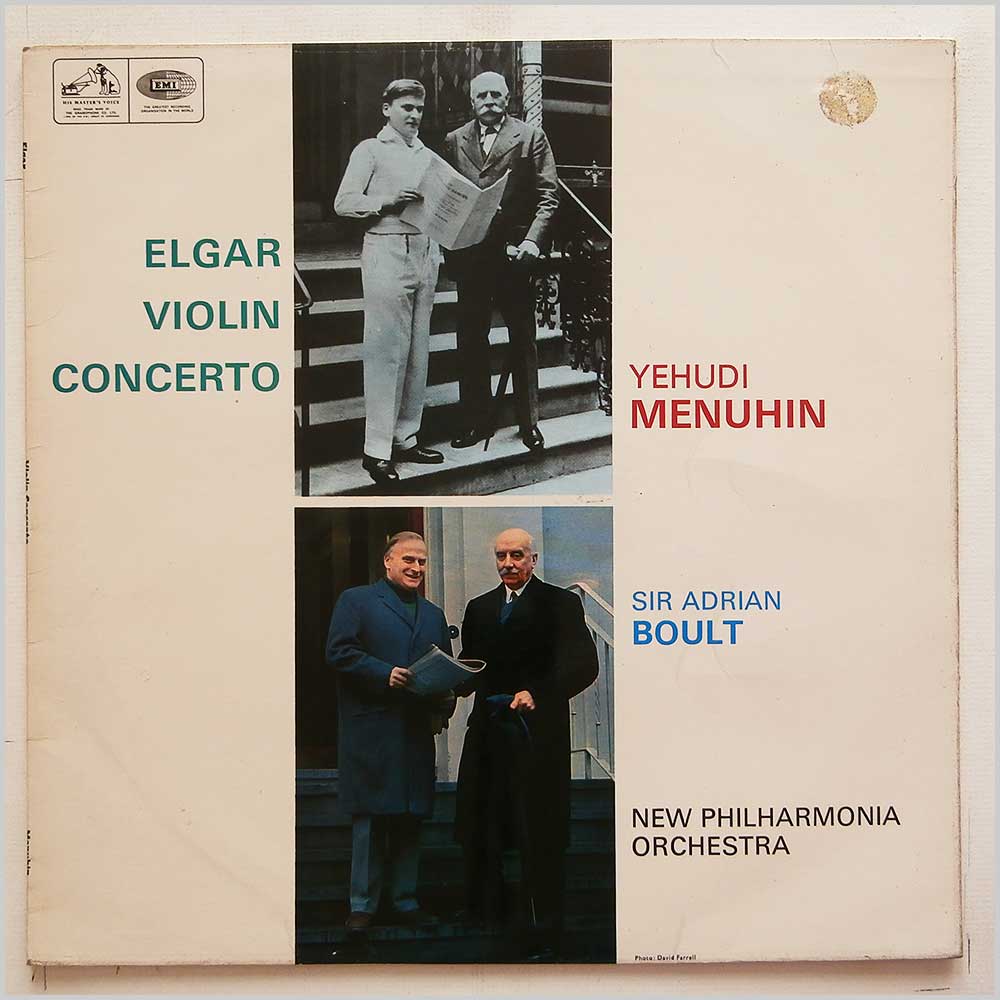 Yehudi Menuhin, Sir Adrian Boult, New Philharmonia Orchestra - Elgar: Violin Concerto in B Minor  (ASD 2259) 