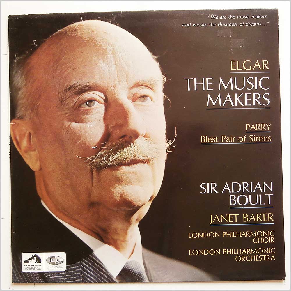 Sir Adrian Boult, London Philharmonic Choir and Orchestra - Elgar: The Music Makers, Parry: Blest Pair Of Sirens  (ASD 2311) 