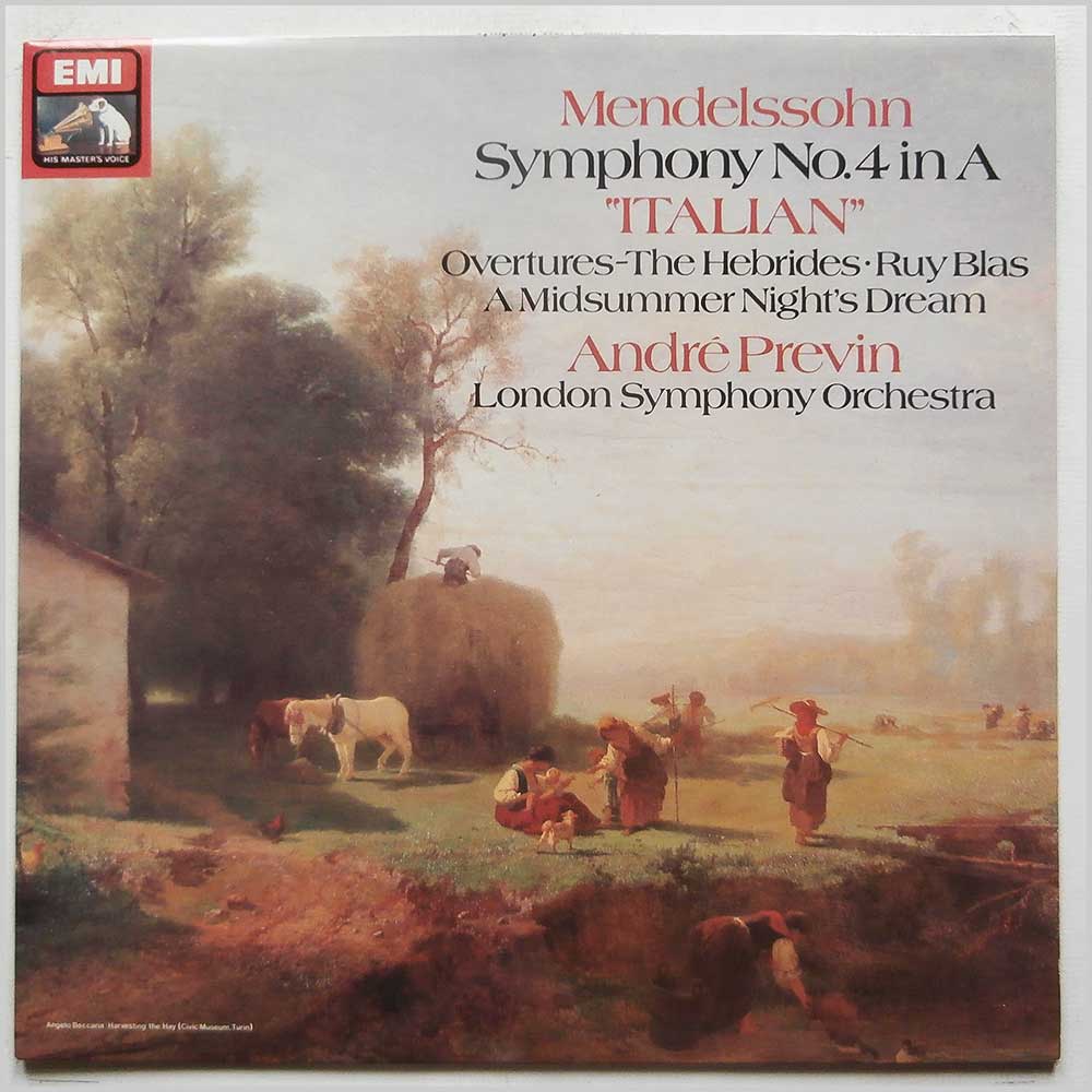 Andre Previn, London Symphony Orchestra - Mendelssohn: Symphony No.4 in A Italian, Overtures  (ASD 3763) 