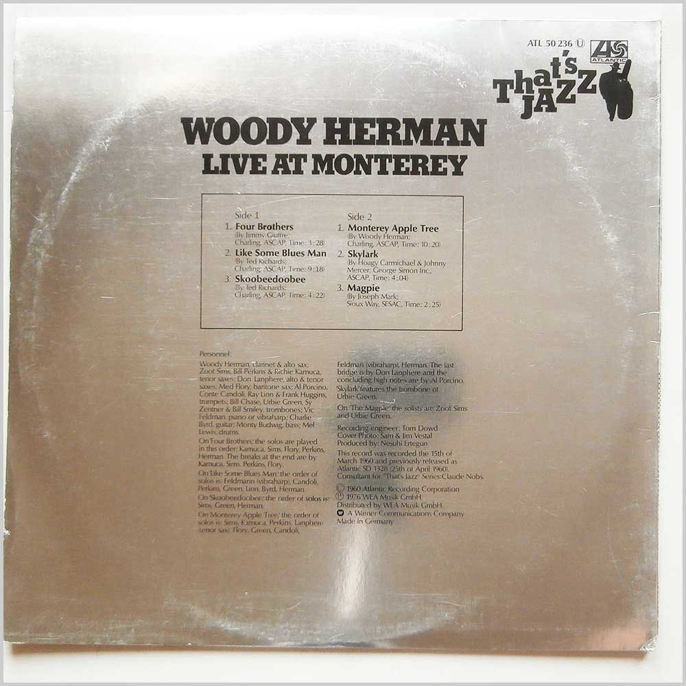 Woody Herman - That's Jazz: Live At Monterey  (ATL 50 236) 