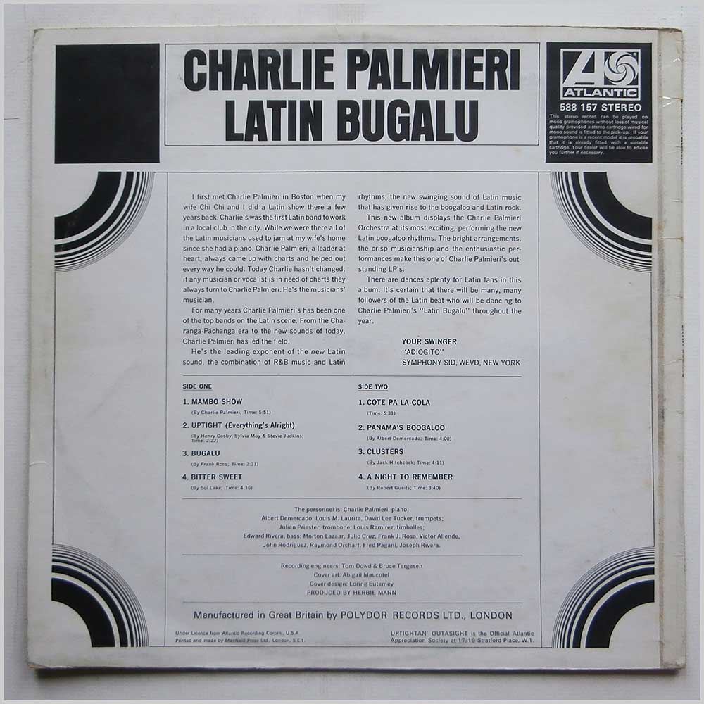 Charlie Palmieri - Latin Bugalu  (ATLANTIC 588 157) 