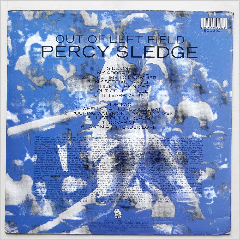 Percy Sledge - Out Of Left Field  (BDL 3007) 
