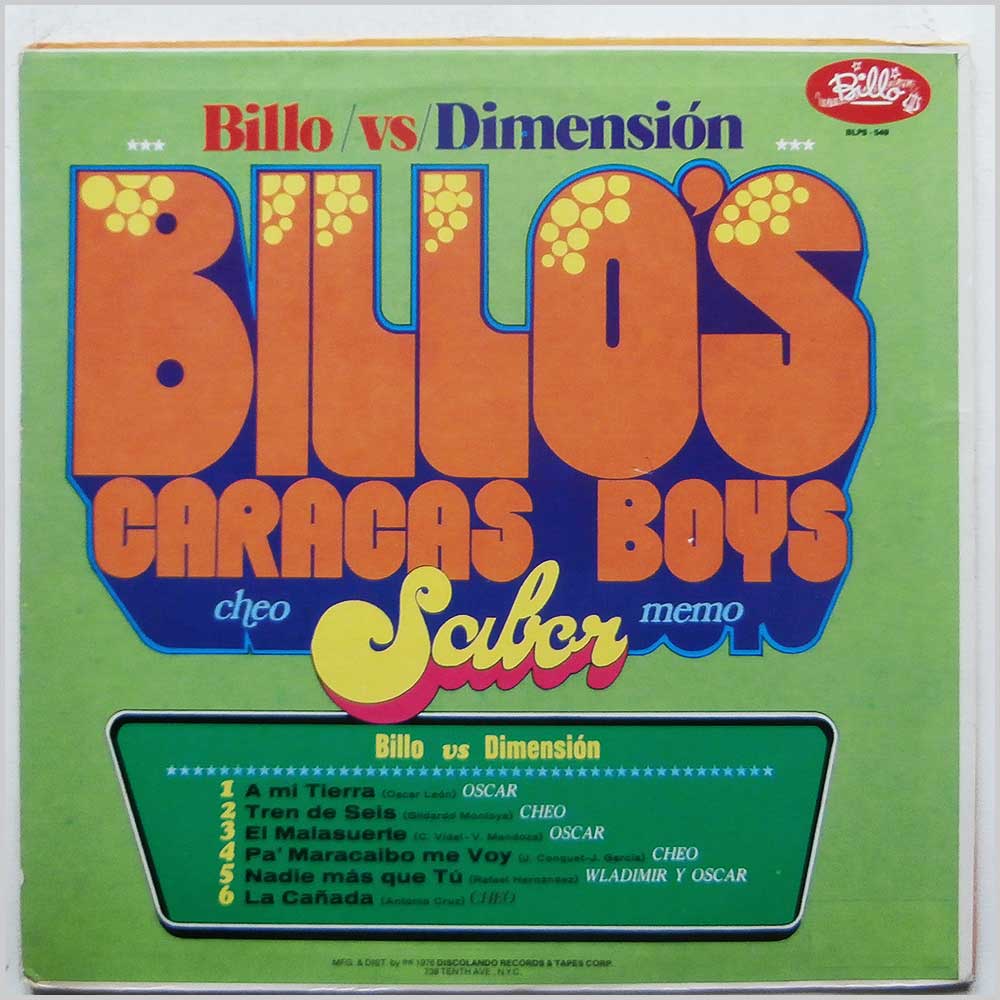 Dimension Latina, Billo's Caracas Boys - Dimension Vs Billo  (BLPS-549) 