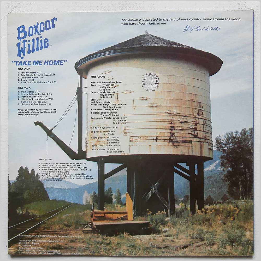 Boxcar Willie - Take Me Home  (BRA-1011) 