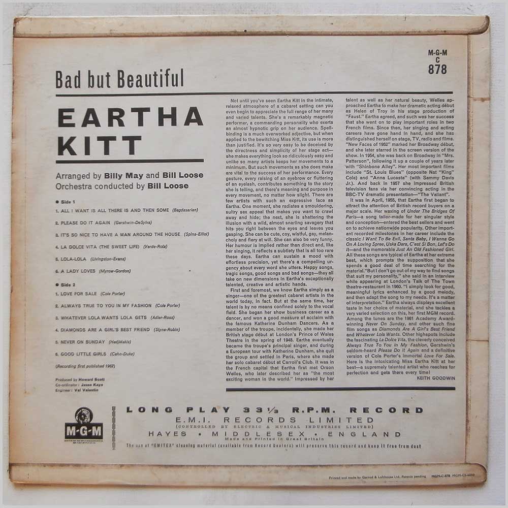 Eartha Kitt - Bad But Beautiful (C 878)