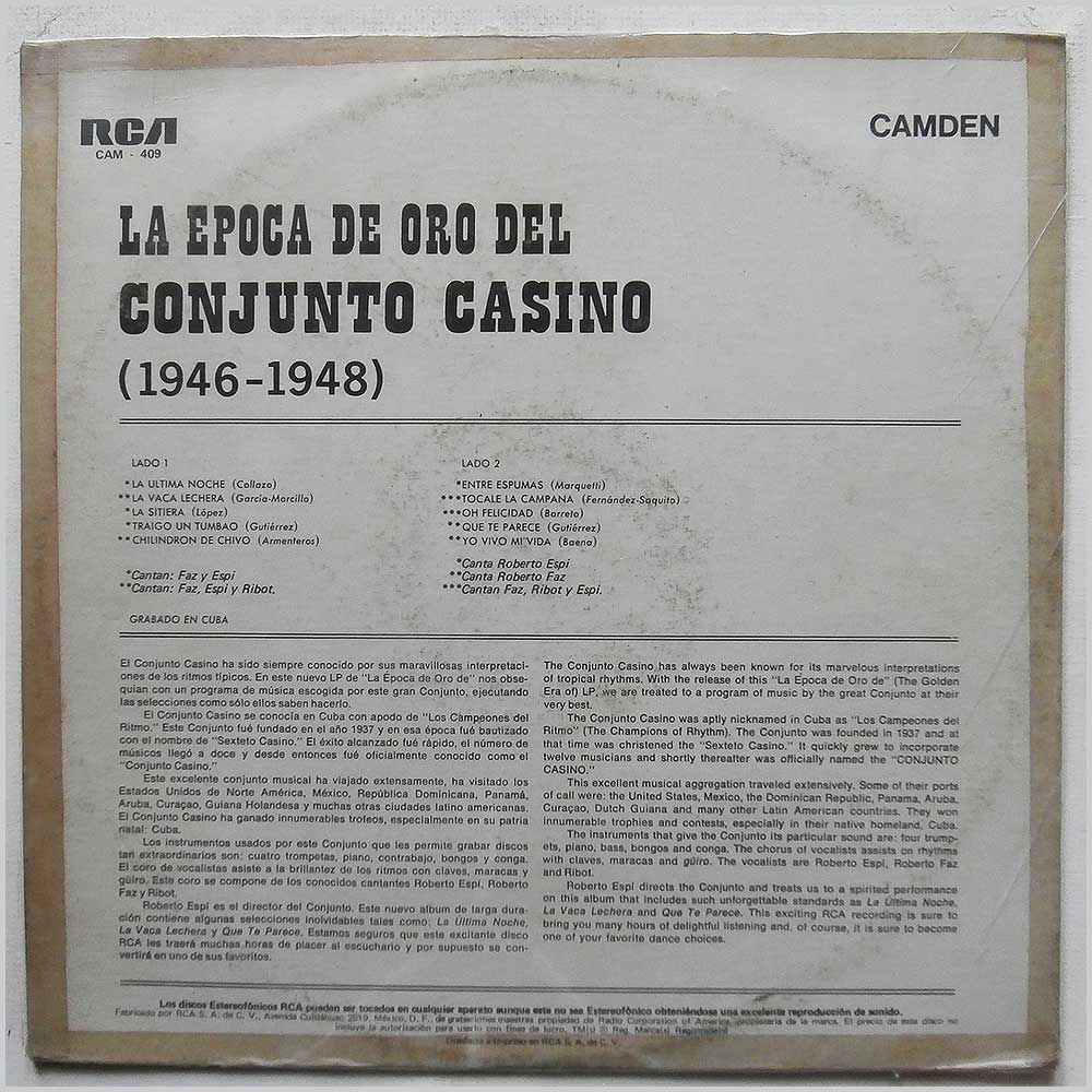 Conjunto Casino - La Epoca De Oro Del Conjunto Casino  (CAM-409) 