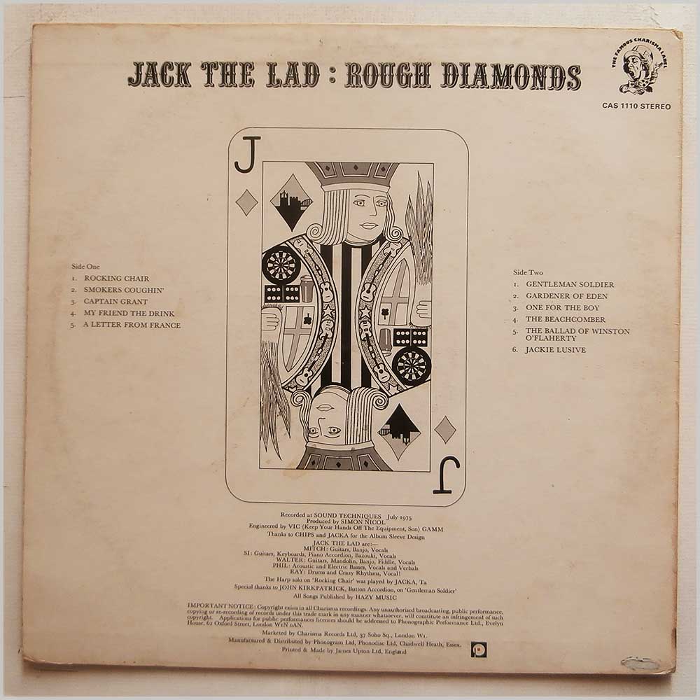 Jack The Lad - Rough Diamonds  (CAS 1110) 