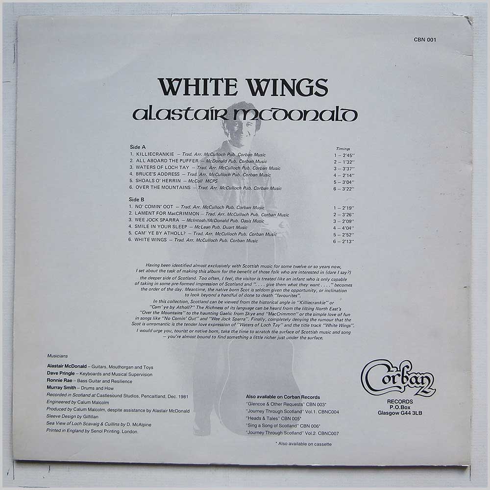 Alastair McDonald - White Wings  (CBN 001) 