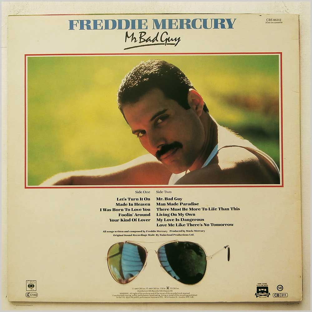 Freddie Mercury - Mr Bad Guy  (CBS 86312) 