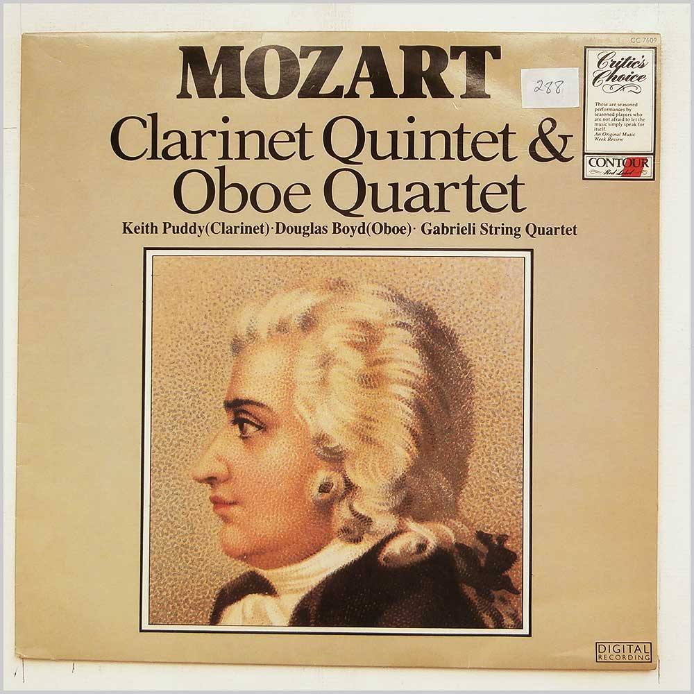 Keith Puddy, Douglas Boyd, Gabrieli String Quartet - Mozart: Clarinet Quintet and Oboe Quartet  (CC 7609) 