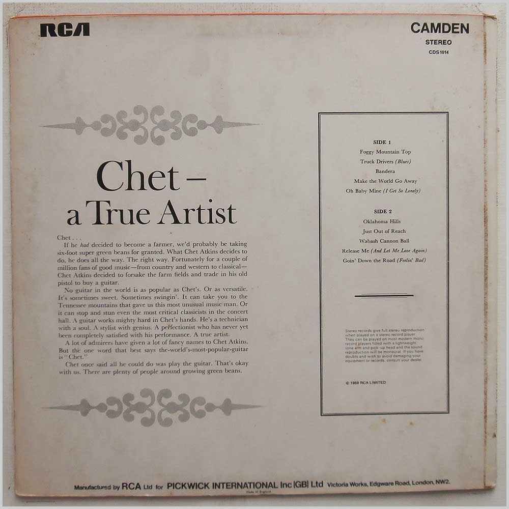 Chet Atkins - Chet  (CDS 1014) 