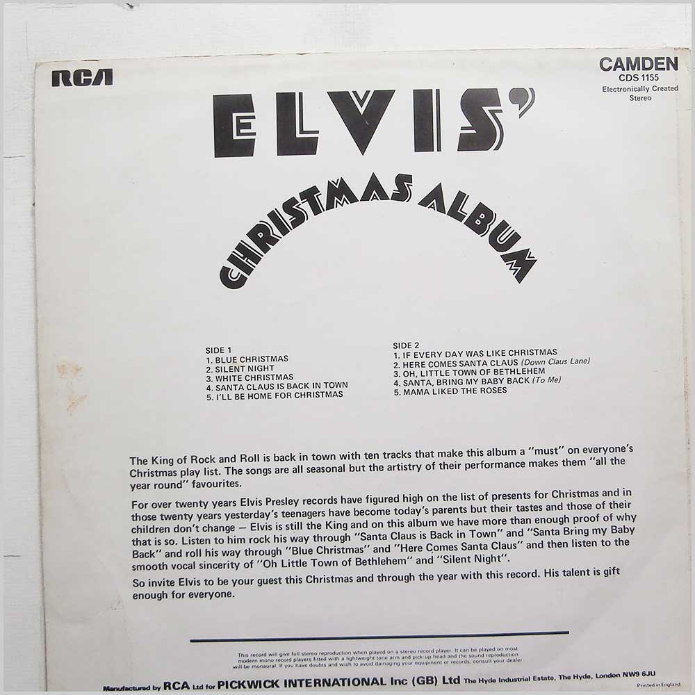 Elvis Presley - Elvis' Christmas Album  (CDS 1155) 