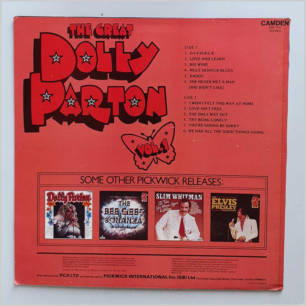 Dolly Parton - The Great Dolly Parton Vol. 1  (CDS 1171) 