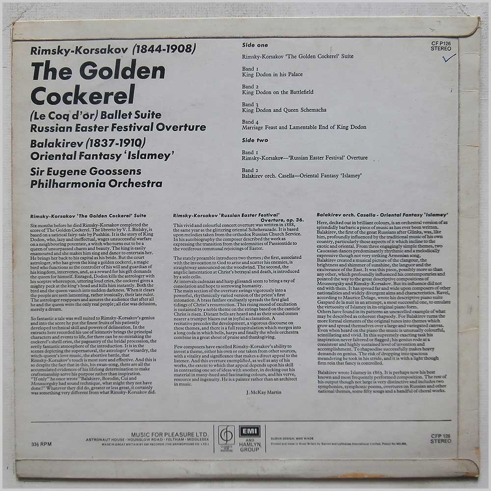 Sir Eugene Goossens, Philharmonia Orchestra - Rimsky-Korsakov: The Golden Cockerel  (CFP 126) 