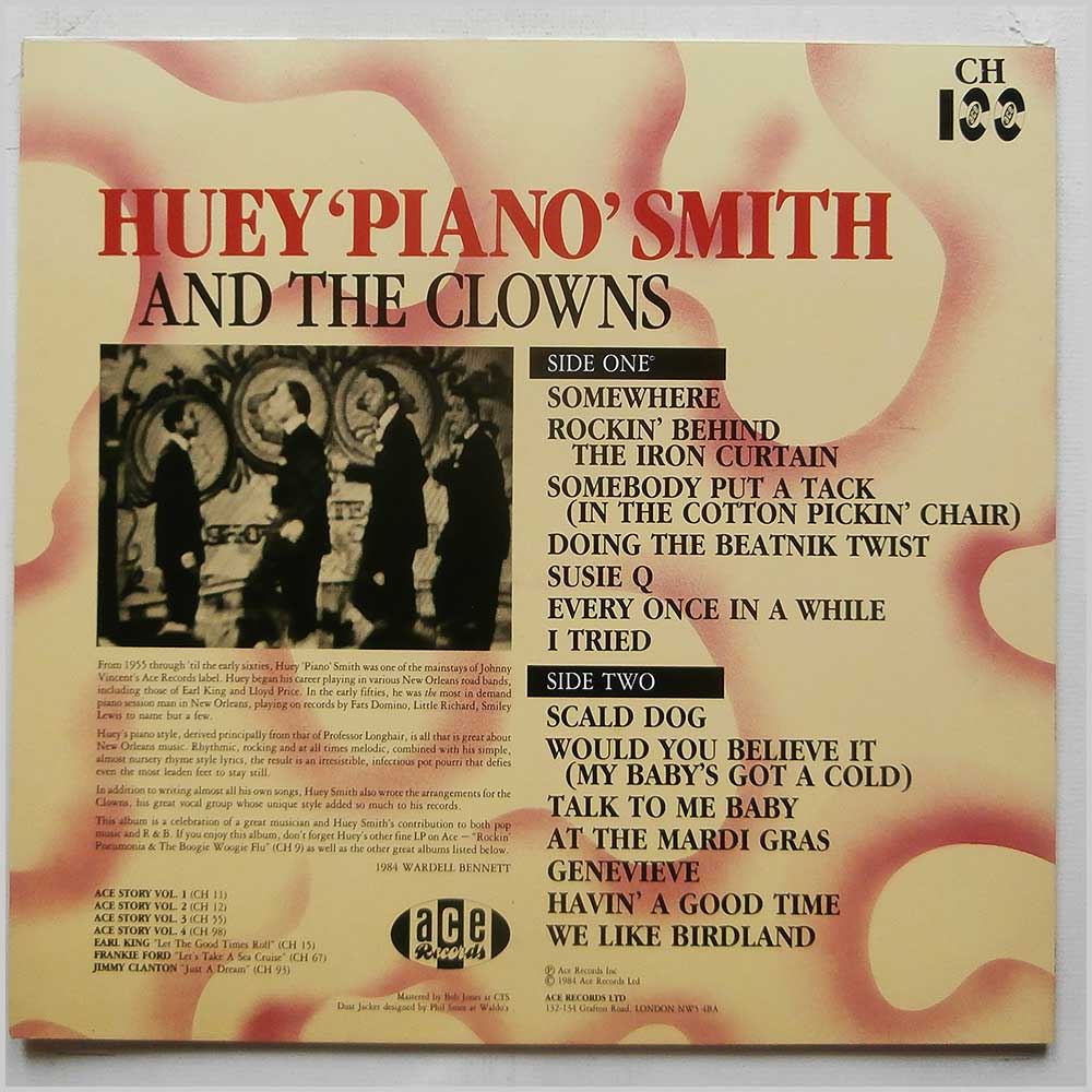 Huey Piano Smith and The Clowns - Somewhere There's Honey For The Grizzly Bear, Somewhere There's A Flower For The Bee  (CH 100) 
