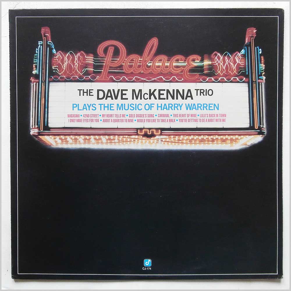 The Dave McKenna Trio - Plays The Music Of Harry Warren  (CJ-174) 