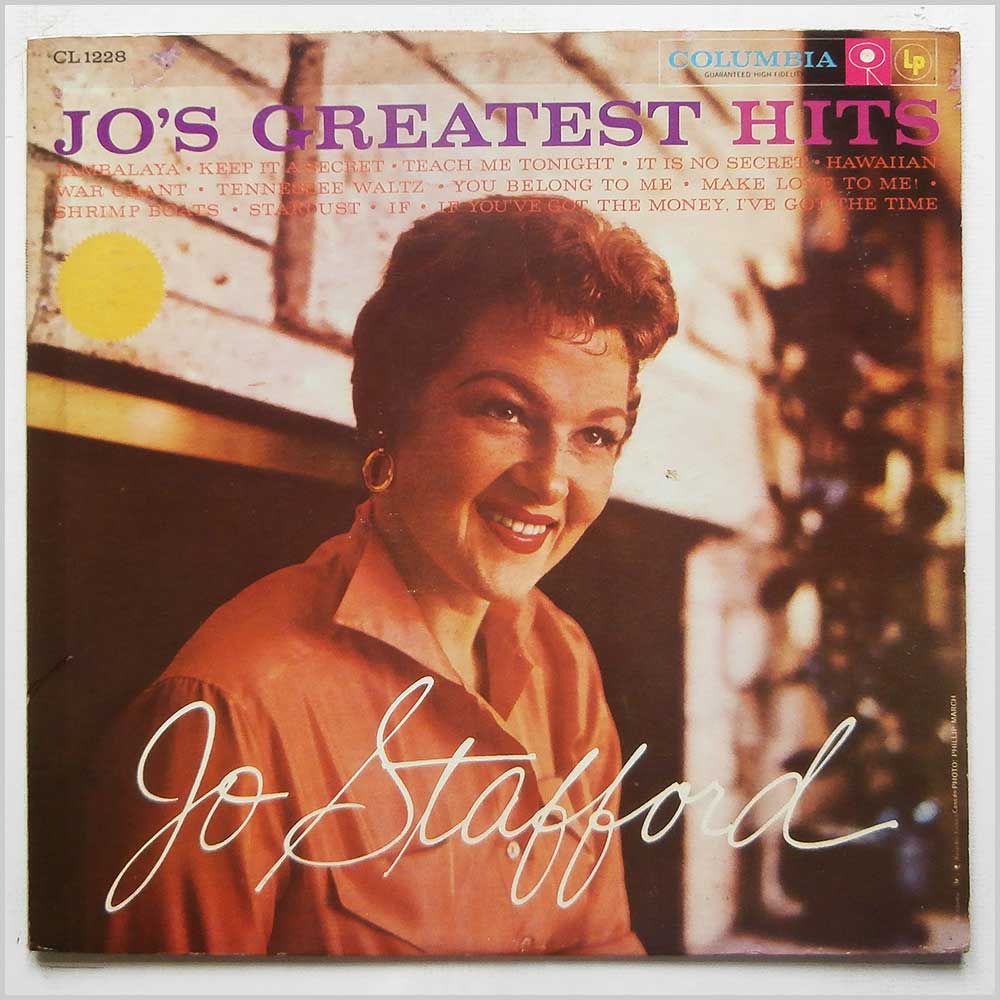 Jo Stafford - Jo's Greatest Hits  (CL 1228) 