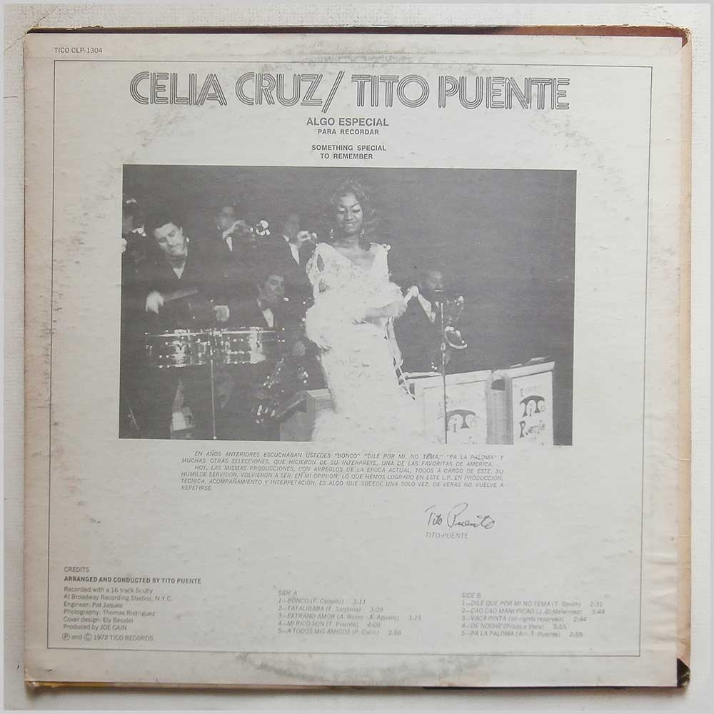 Celia Cruz, Tito Puente - Algo Especial Para Recordar (Something Special To Remember)  (CLP-1304) 