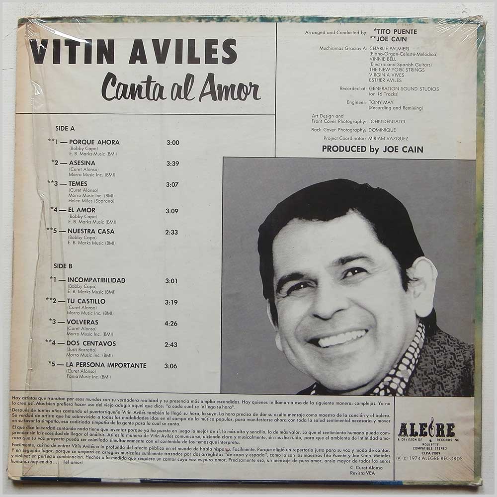 Vitin Aviles - Canta Al Amor  (CLPA 7009) 