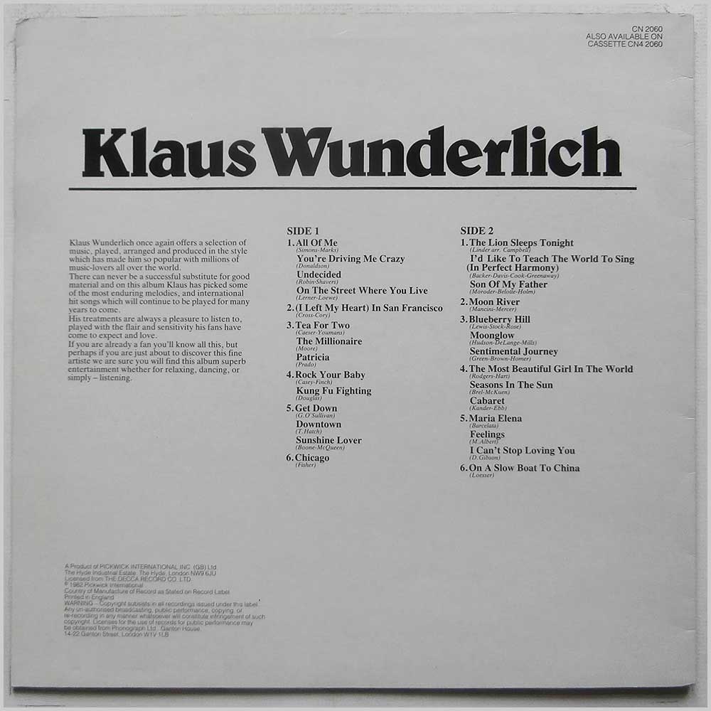 Klaus Wunderlich - Klaus Wunderlich  (CN 2060) 