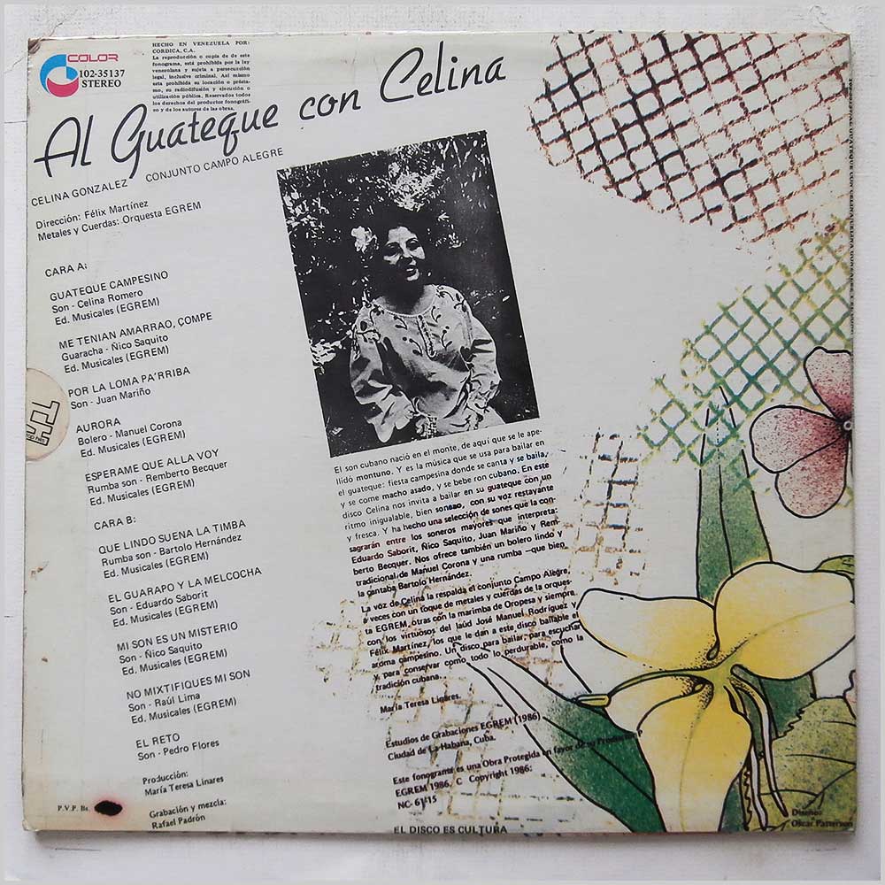 Celina Gonzalez Y El Conjunto Campo Alegre - Al Guateque Con Celina  (COLOR 102-35137) 