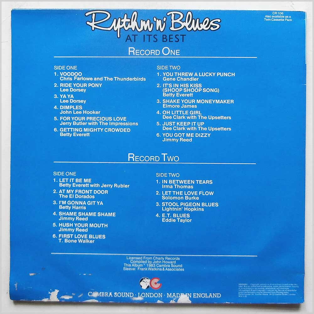 Various - Rhythm 'N' Blues At Its Best  (CR 106) 