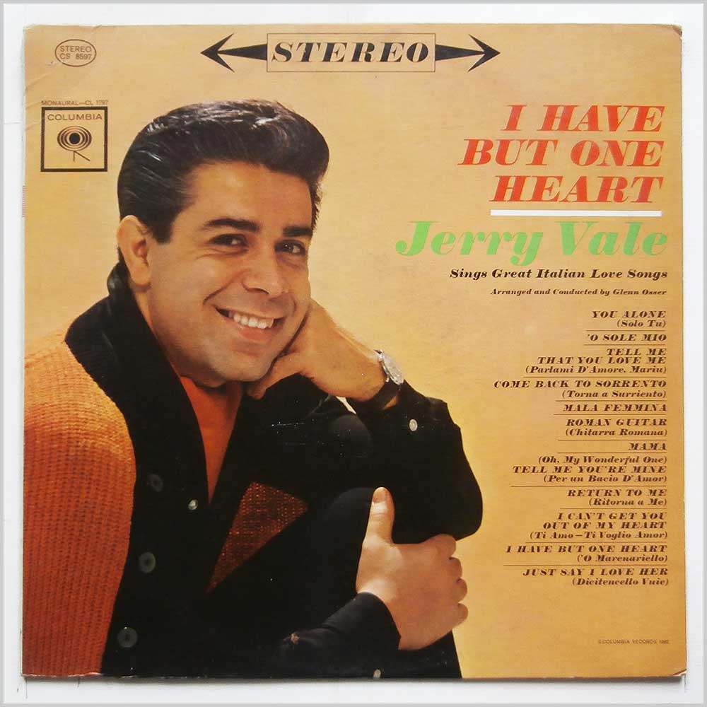 Jerry Vale - I Have But One Heart  (CS 8597) 