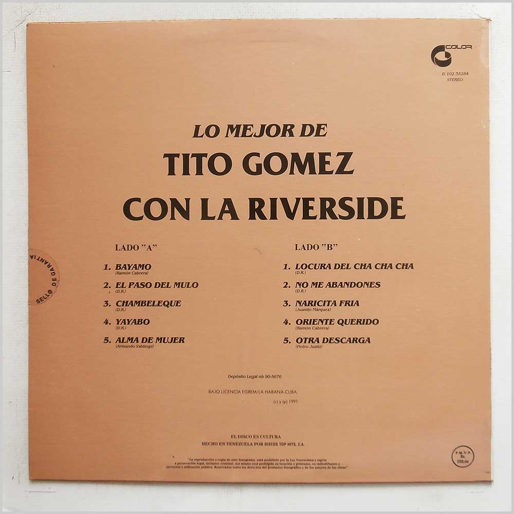 Tito Gomez, La Riverside - Lo Mejor De Tito Gomez Con La Riverside  (D 102 35184) 